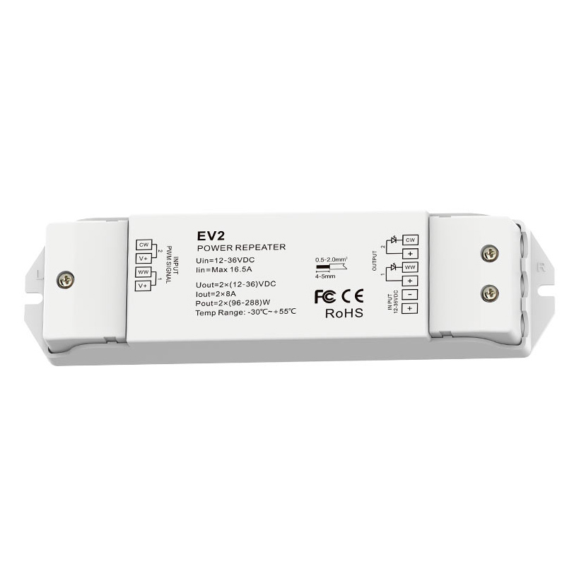 12-36VDC 2CH*8A constant voltage Power Repeater EV2